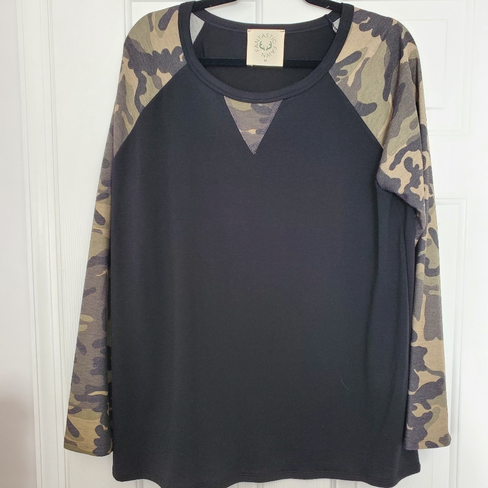 Fantastic Fawn Camo Baseball T